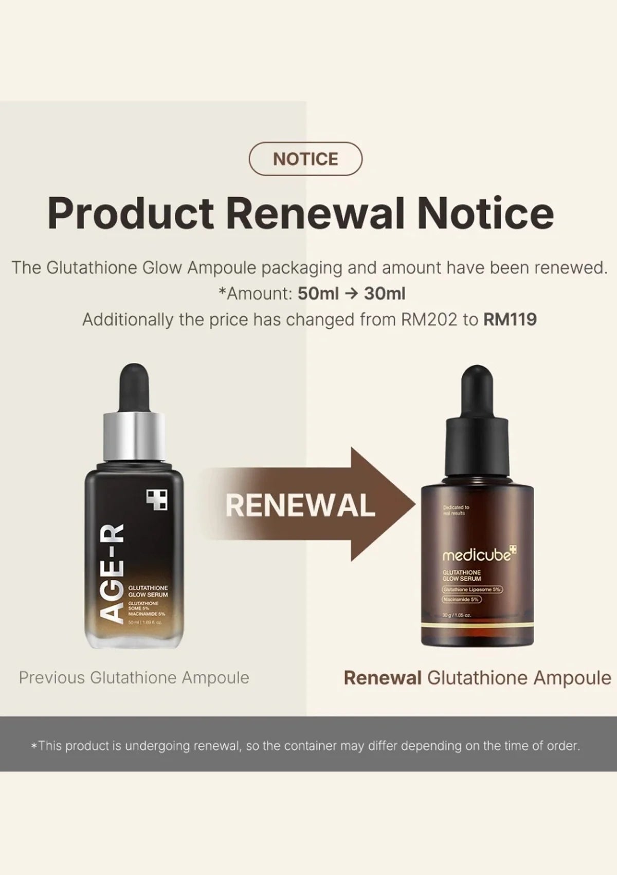 MEDICUBE AGE-R
Glutathione Glow Serum – 30g