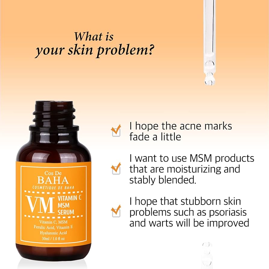 COS DE BAHA Vitamin C
Facial Serum with MSM - 30ml