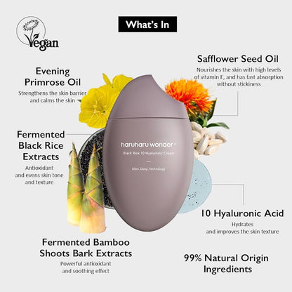 HARUHARU WONDER Black
Rice Hyaluronic Cream - 50ml