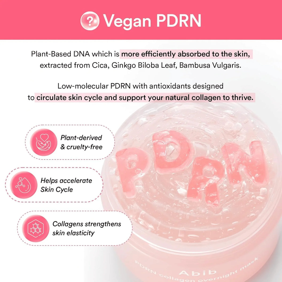 ABIB PDRN Collagen Overnight Mask Firming Jelly, 80ml