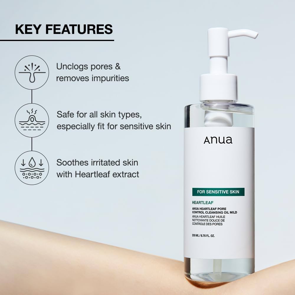 Anua Heartleaf Pore Control Cleansing Oil Mild 200ml - Hanyori Skin