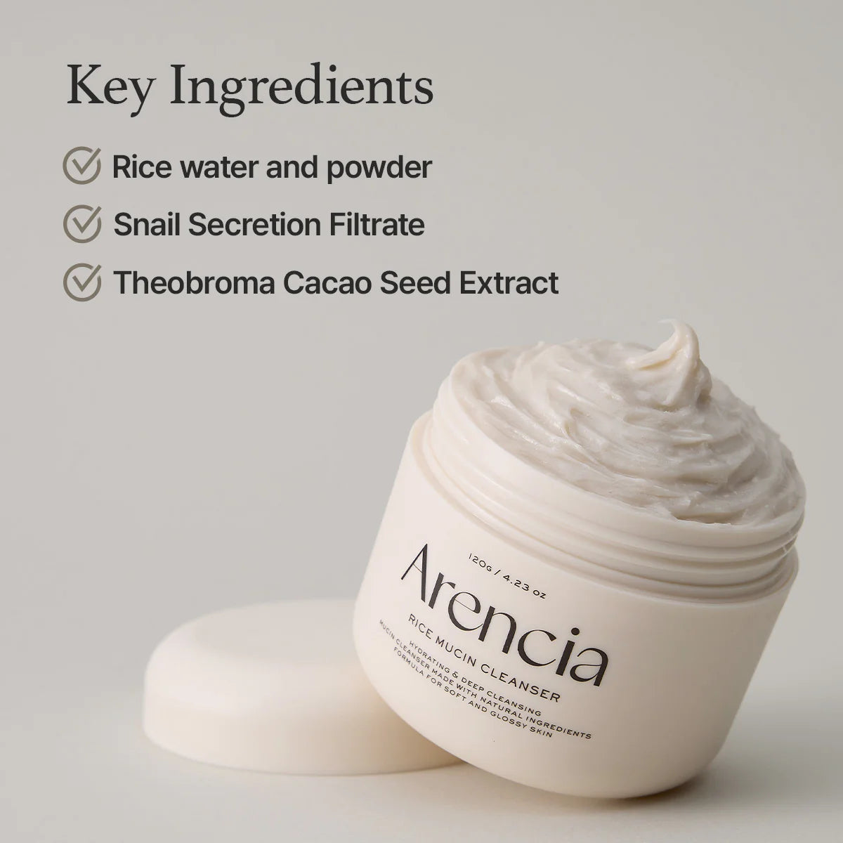 Arencia Rice Mucin Cleanser - Hanyori Skin