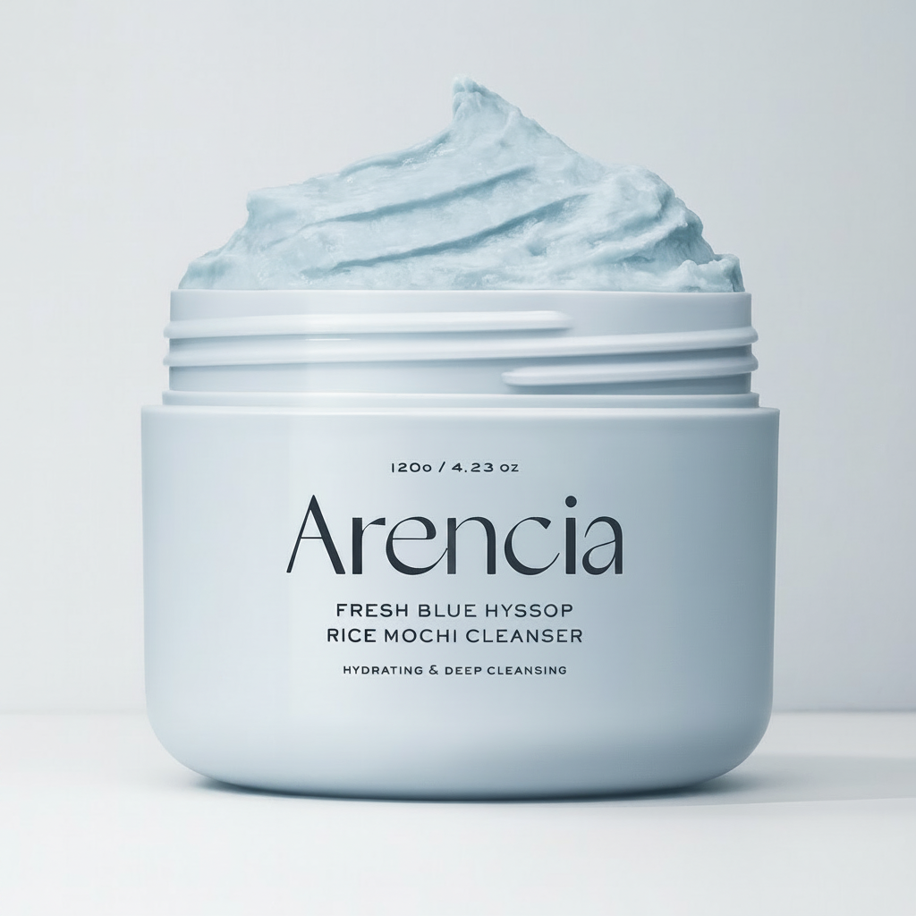 Arencia Fresh Blue Hyssop Rice Mochi Cleanser - Hanyori Skin