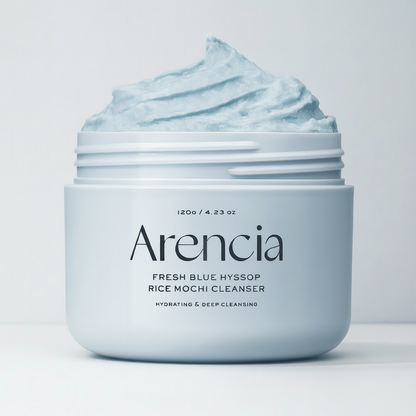 Arencia Fresh Blue Hyssop Rice Mochi Cleanser - Hanyori Skin